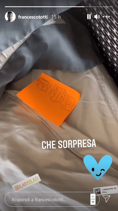 Ilary Blasi messaggio sorpresa Francesco Totti