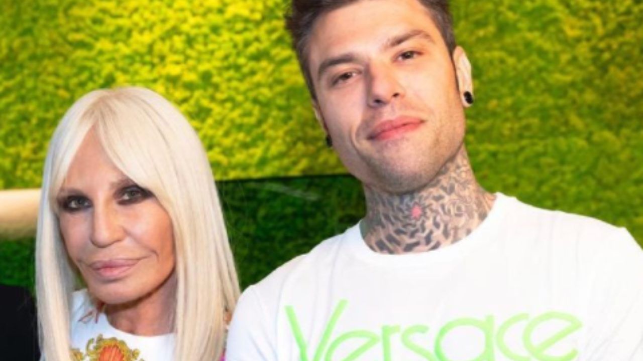 Donatella Versace e Fedez (Screen Instagram)