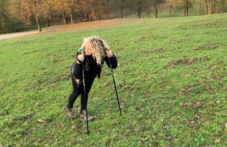 Antonella Clerici in una escursione