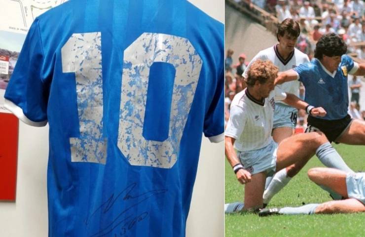 La maglia di Maradona di Argentina-Inghilterra