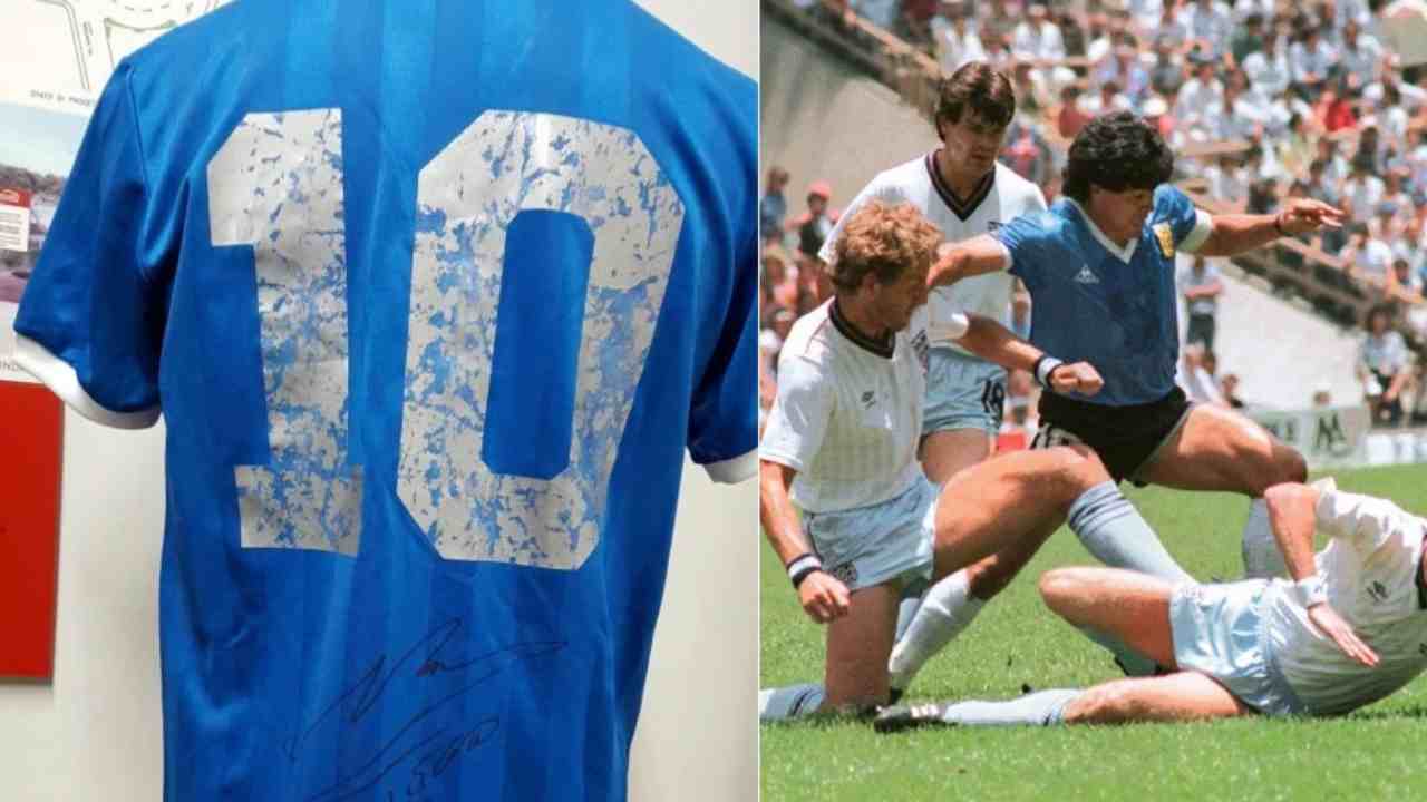 La maglia di Maradona di Argentina-Inghilterra