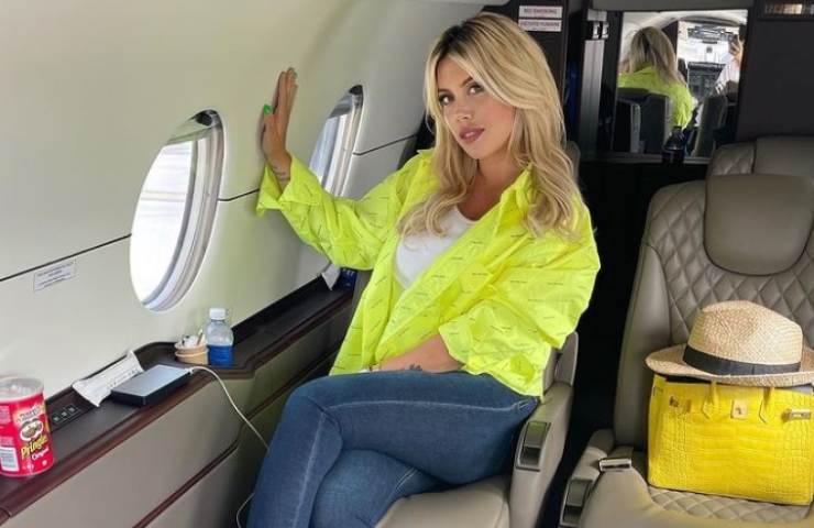 Wanda Nara aereo (Instagram)