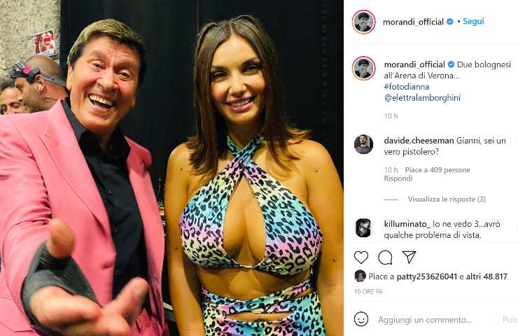 Gianni Morandi ed Elettra Lamborghini