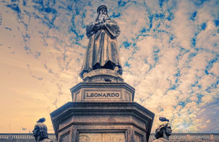 Leonardo statua Saluzzo