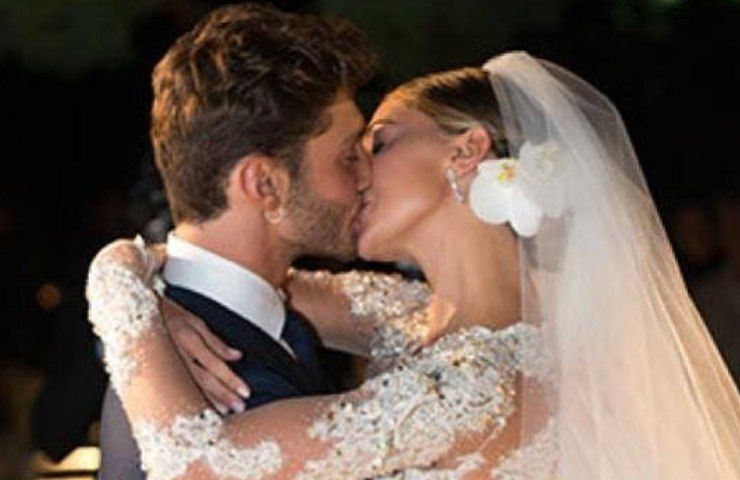 Belen Rodriguez e Stefano De Martino al loro matrimonio