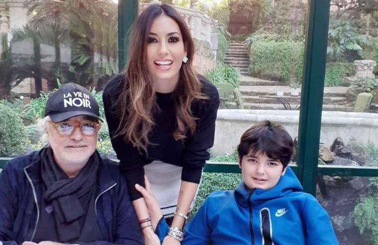 Flavio Briatore con Elisabetta Gregoraci e loro figlio Nathan