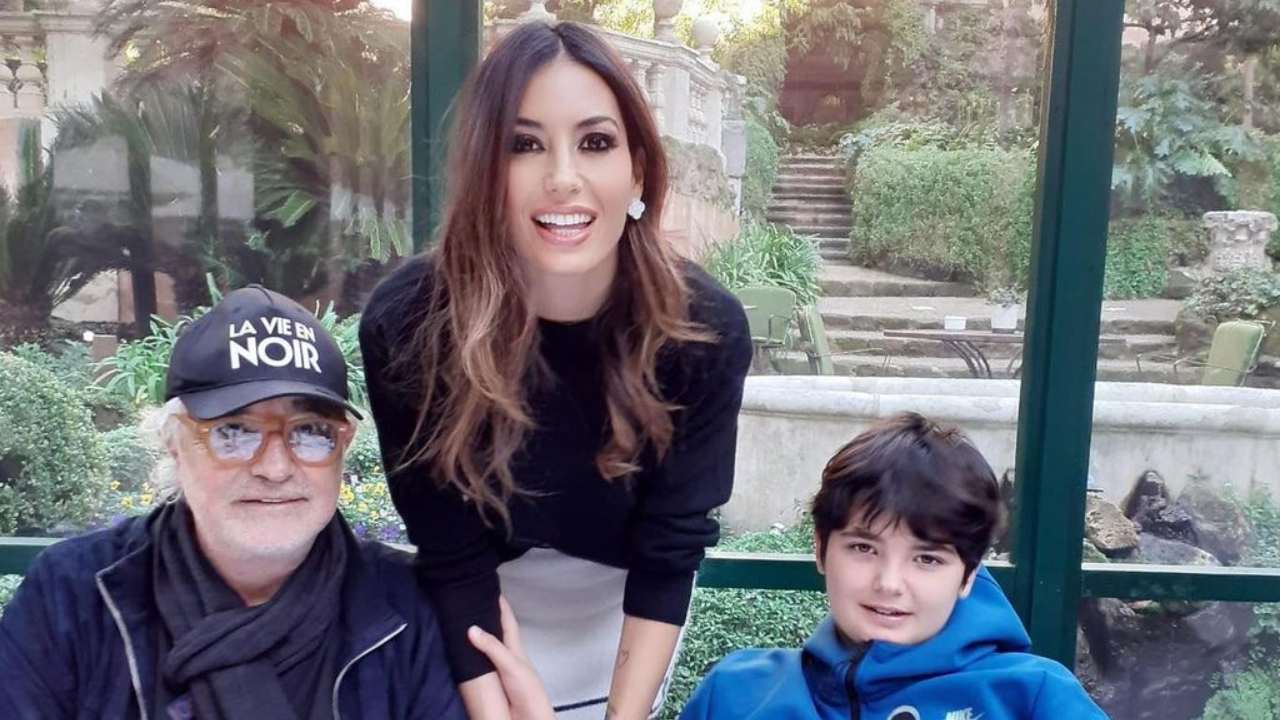 Flavio Briatore con Elisabetta Gregoraci e loro figlio Nathan