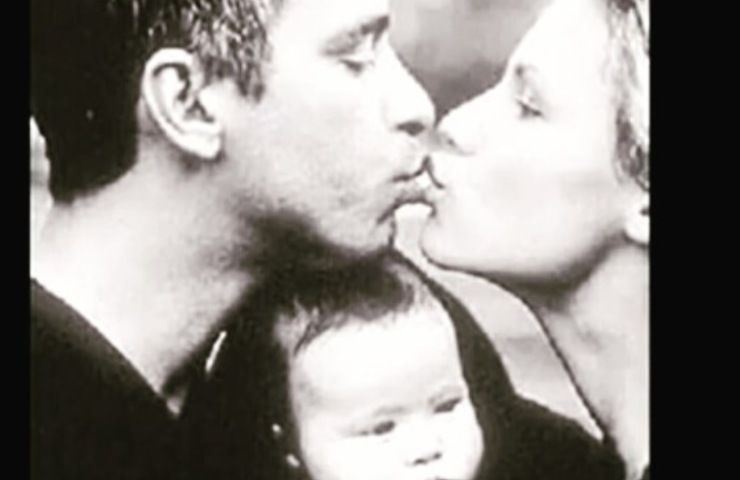 Michelle con Eros Ramazzotti e la figlia Aurora