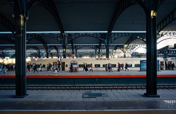 Una stazione dei treni