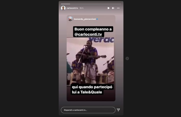 Carlo Conti Storia Instagram