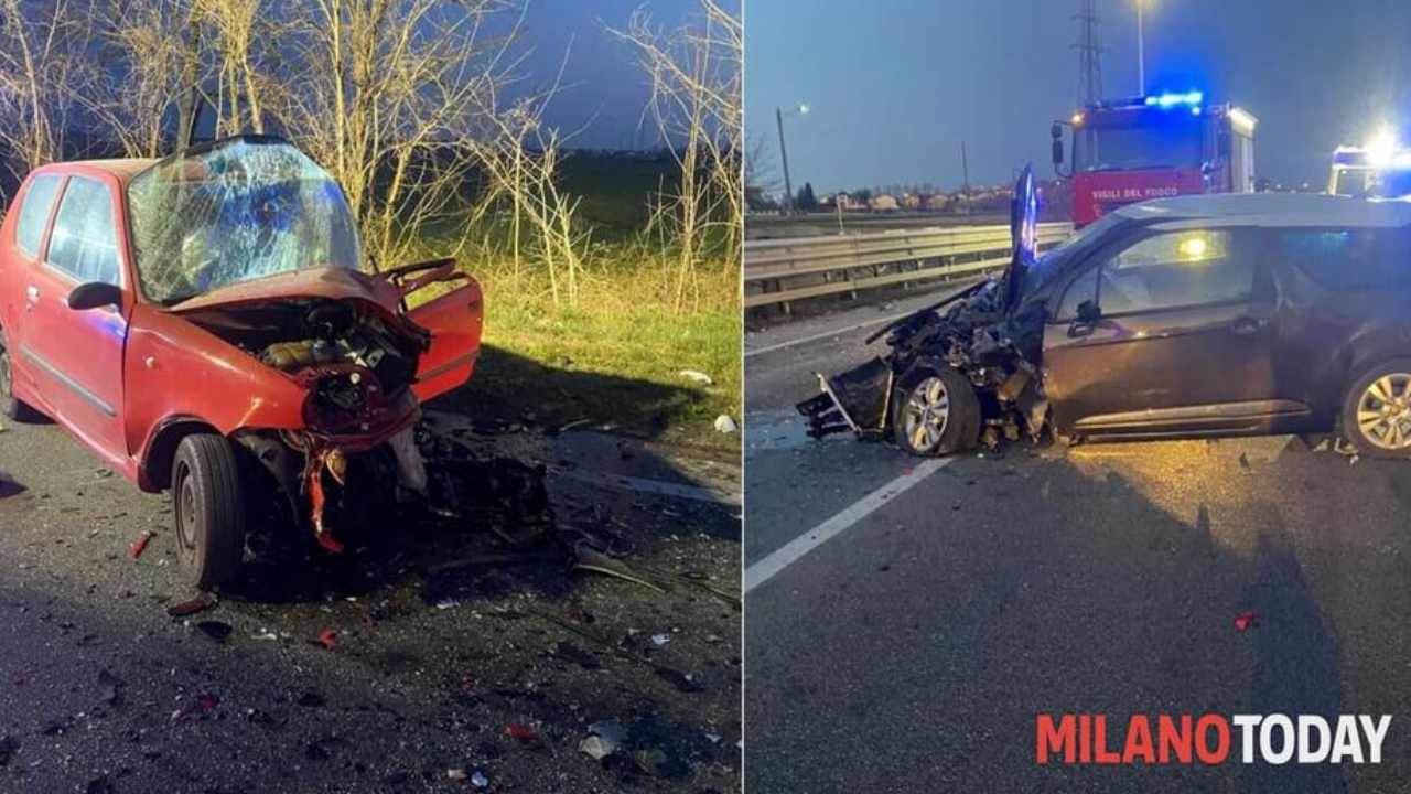 Le auto coinvolte nell'incidente