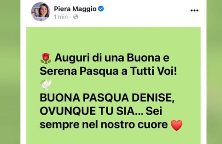 Denise Pipitone, messaggio