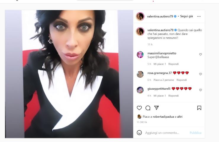 Nuovo post ig di Valentina Autiero Uomini e Donne