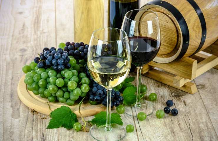 vino bianco rosso calorie 