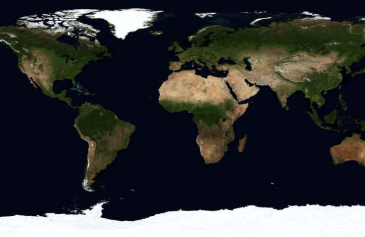 mappa Terra continenti