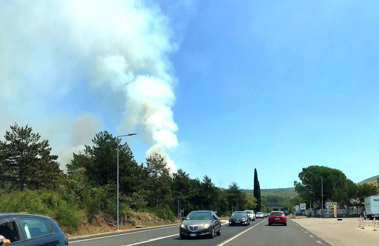 incendio Carso fumo