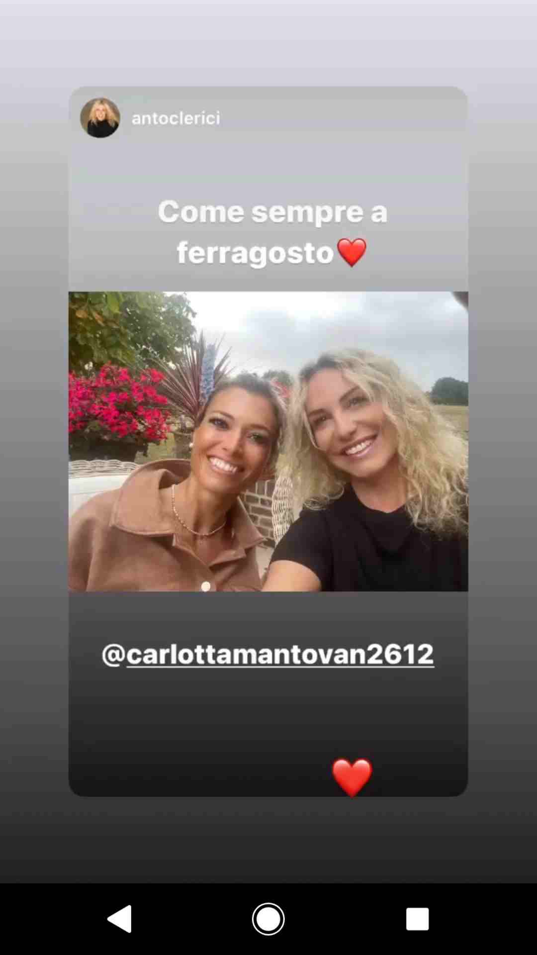 Carlotta e Antonella amiche eterne