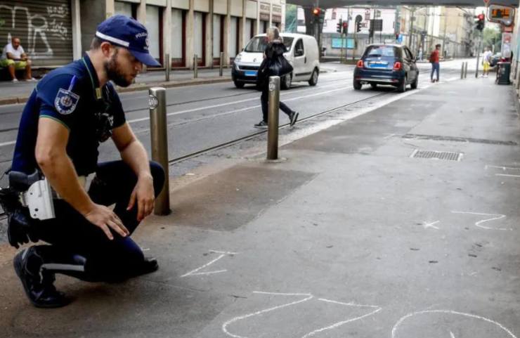 Luogo dell'incidente in via Bartolini