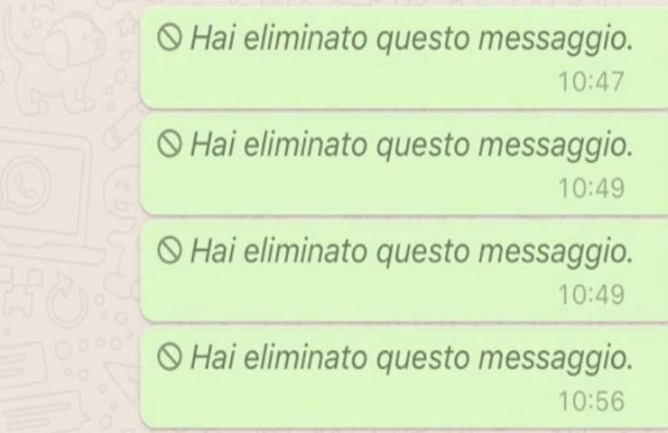 WhatsApp messaggi eliminati come leggerli trucco