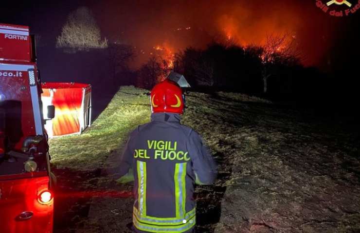 Incendio in una casa