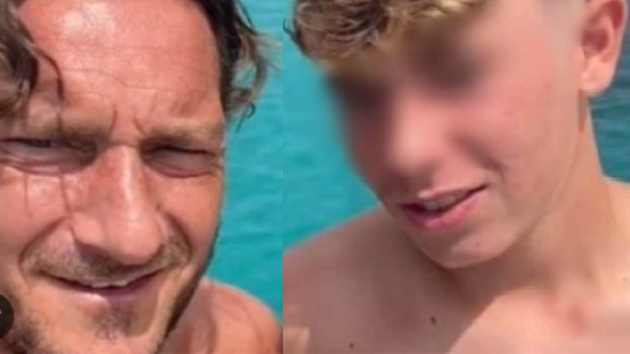 Cristian Totti con papà Francesco