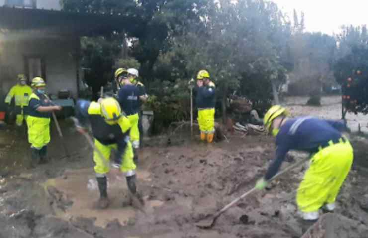 Protezione civile all'opera